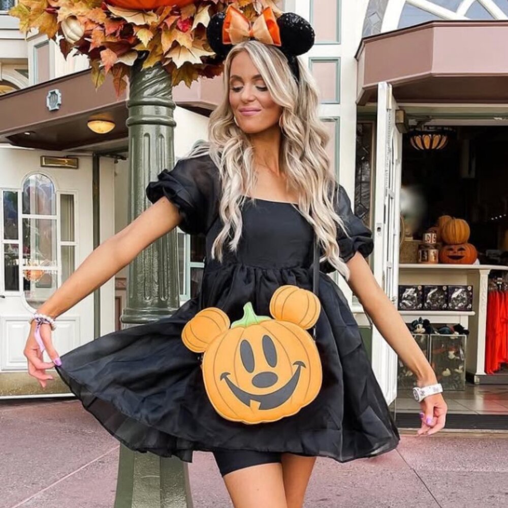 black puffy "selkie" inspired dress disney halloween worn once